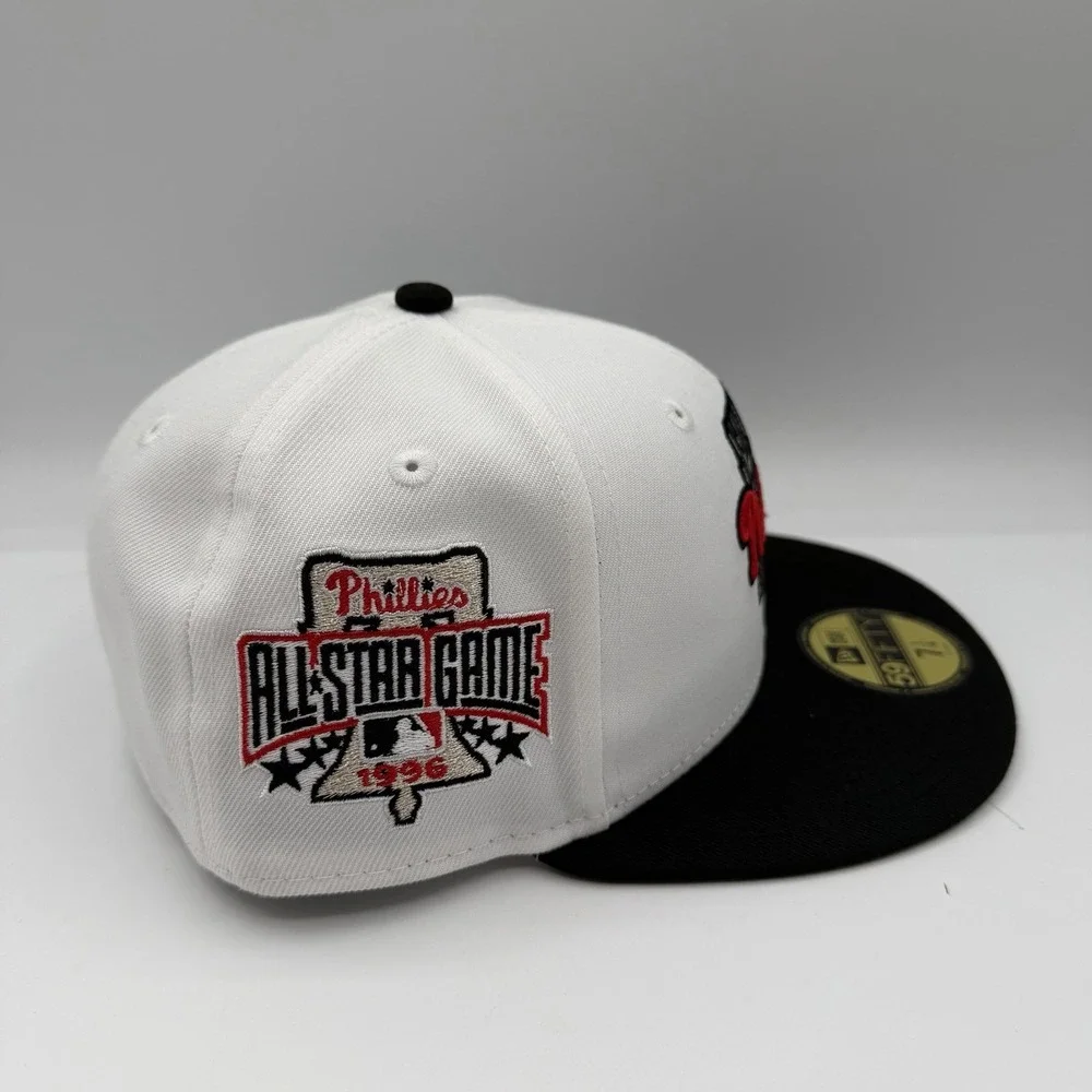 New Era 59Fifty Philadelphia Phillies Hat Cap 7 1/4 White 1996 All Star Game MLB